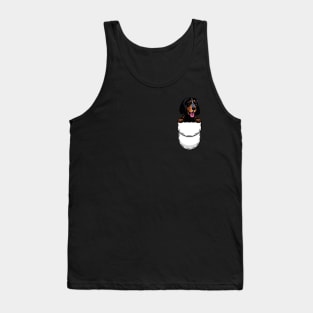 Funny Bluetick Coonhound Pocket Dog Tank Top